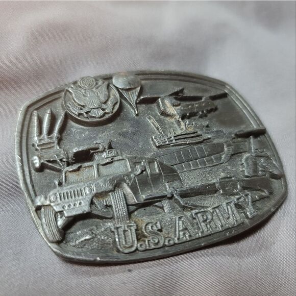 Vintage 1991 U.S. Army commemorative belt buckle by Bergamot - made in the USA - Picture 2 of 8